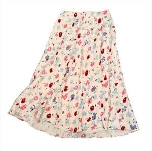 Samsøe Samsøe Alsop Pink Floral Skirt Sz M
